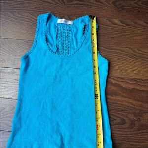 3/$12 Envy Blue Fitted Ribbed Tank Top